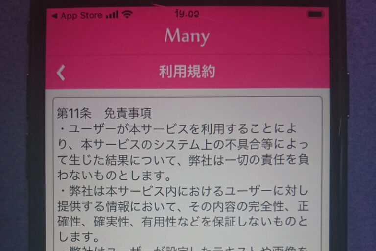 Many利用規約